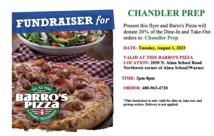 Flyer Barro's Pizza Community Dinner - Great Hearts Chandler Prep ...